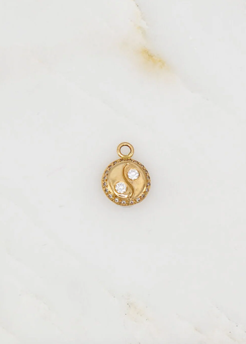 Diamond Yin Yang Charm