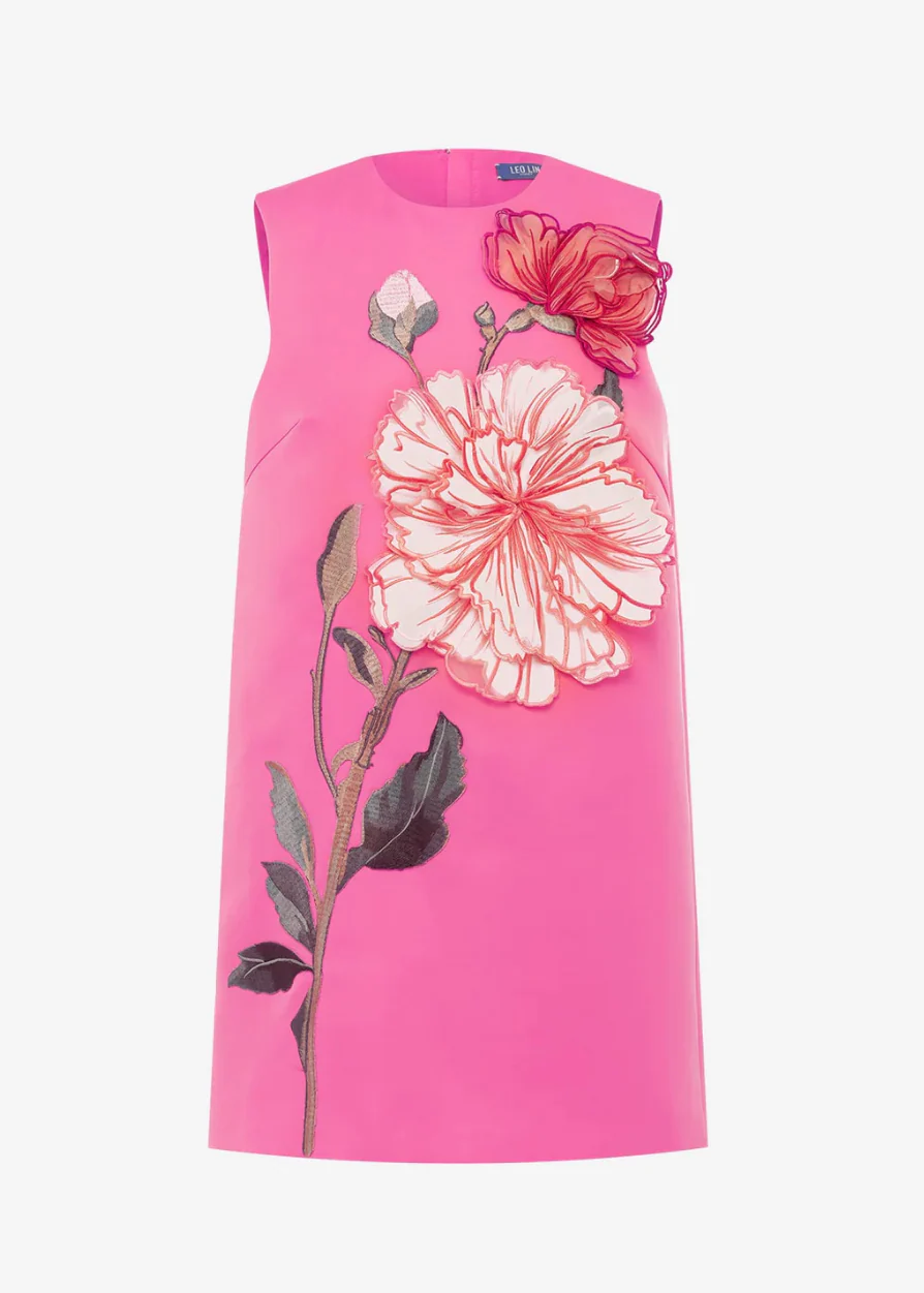 Yvonne Appliqué Floral Mini Dress