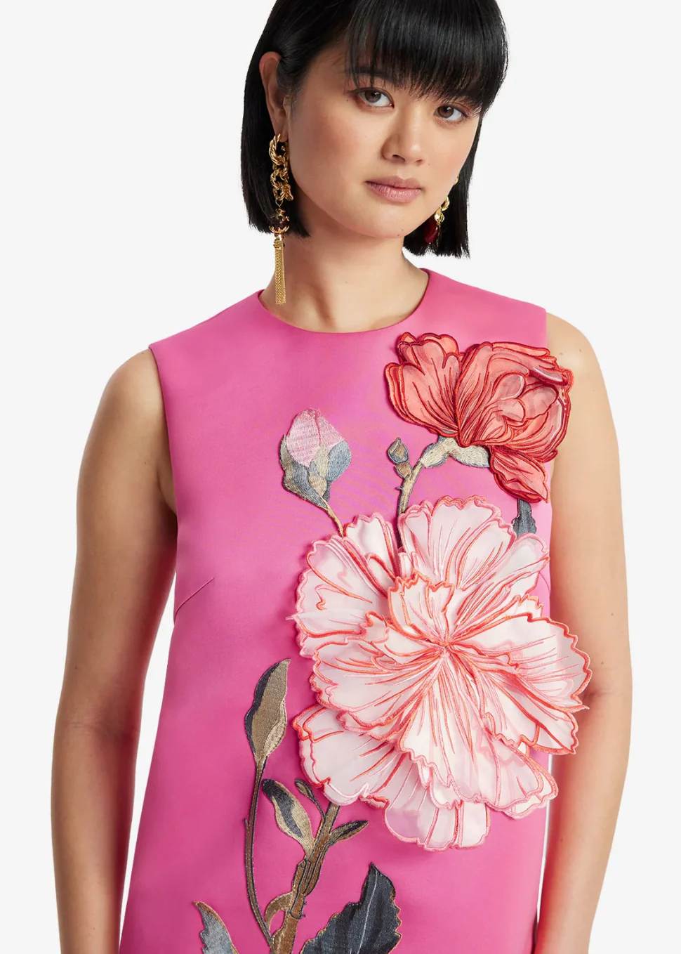 Yvonne Appliqué Floral Mini Dress - Image 2